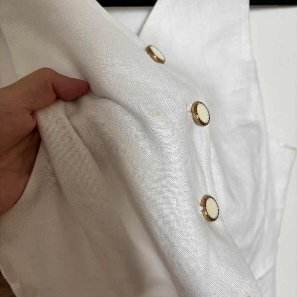 Reformation White Button Down Vest - image 2